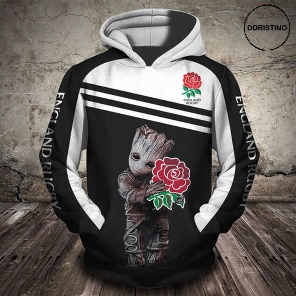 Groot Star Wars Hold England Rugby Union Team All Over Print Hoodie