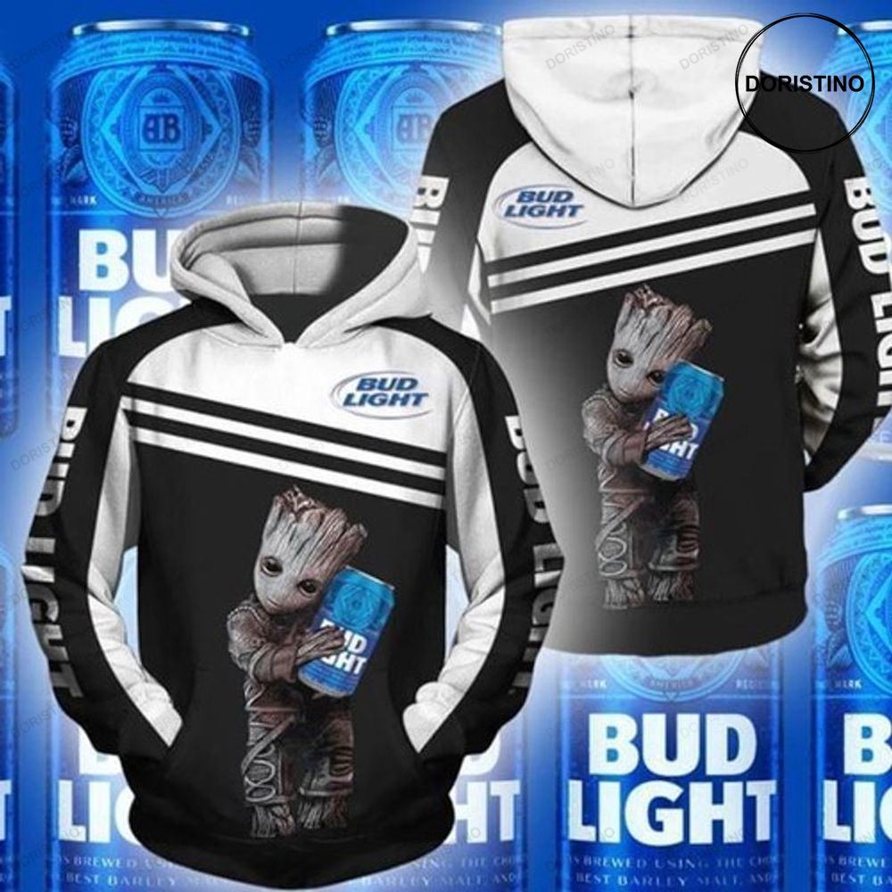 Groot Star Wars Hug Bud Light Limited Edition 3d Hoodie