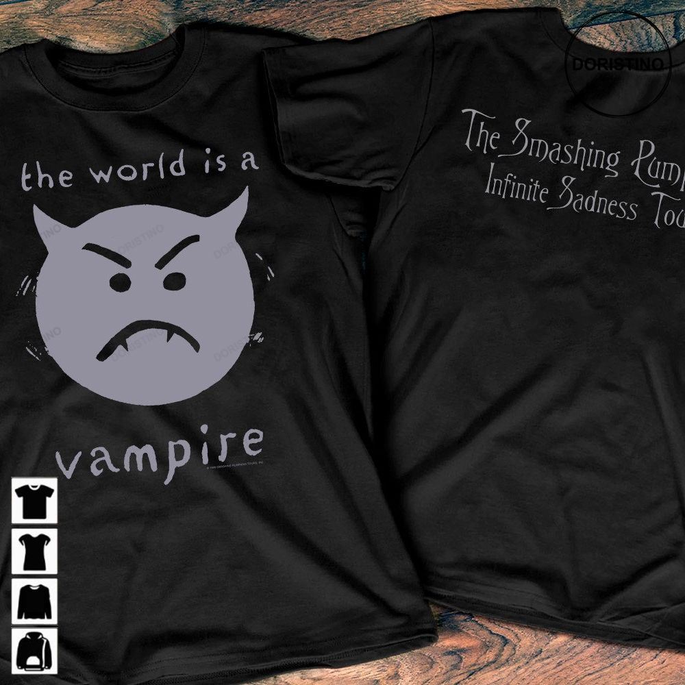 Smashing Pumpkins World Is A Vampire Infinite Sadness Tour 1996 Smashing Pumpkins Tour 96 Rock Music Tee Limited Edition T-shirts
