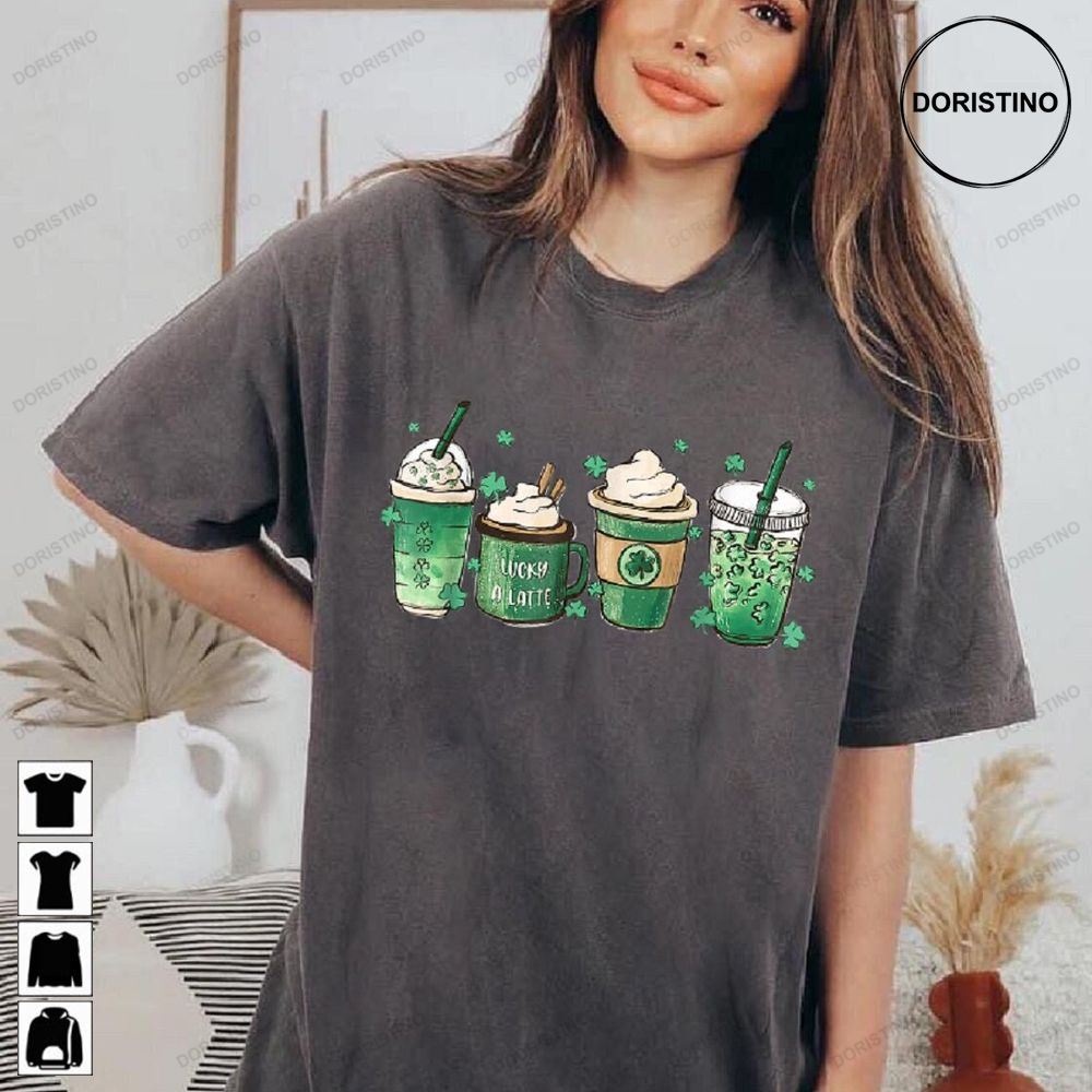 St Patrick's Day Coffee Lover Lucky Latte Lucky Latte Irish Tee St Patricks Day Limited Edition T-shirts