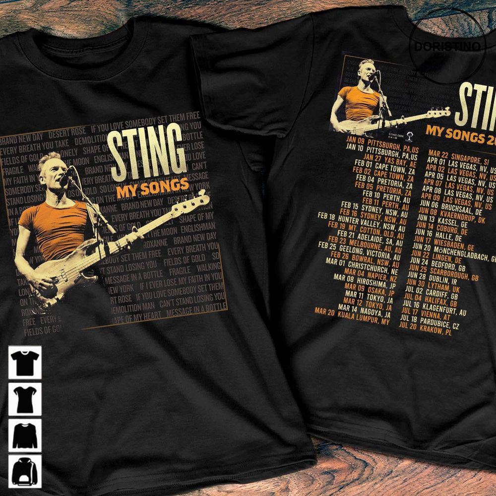 Sting My Songs 2023 World Tour Sting Tour 2023 Sting Concert Tour 2023 Sting 2023 Music Tour Trending Style