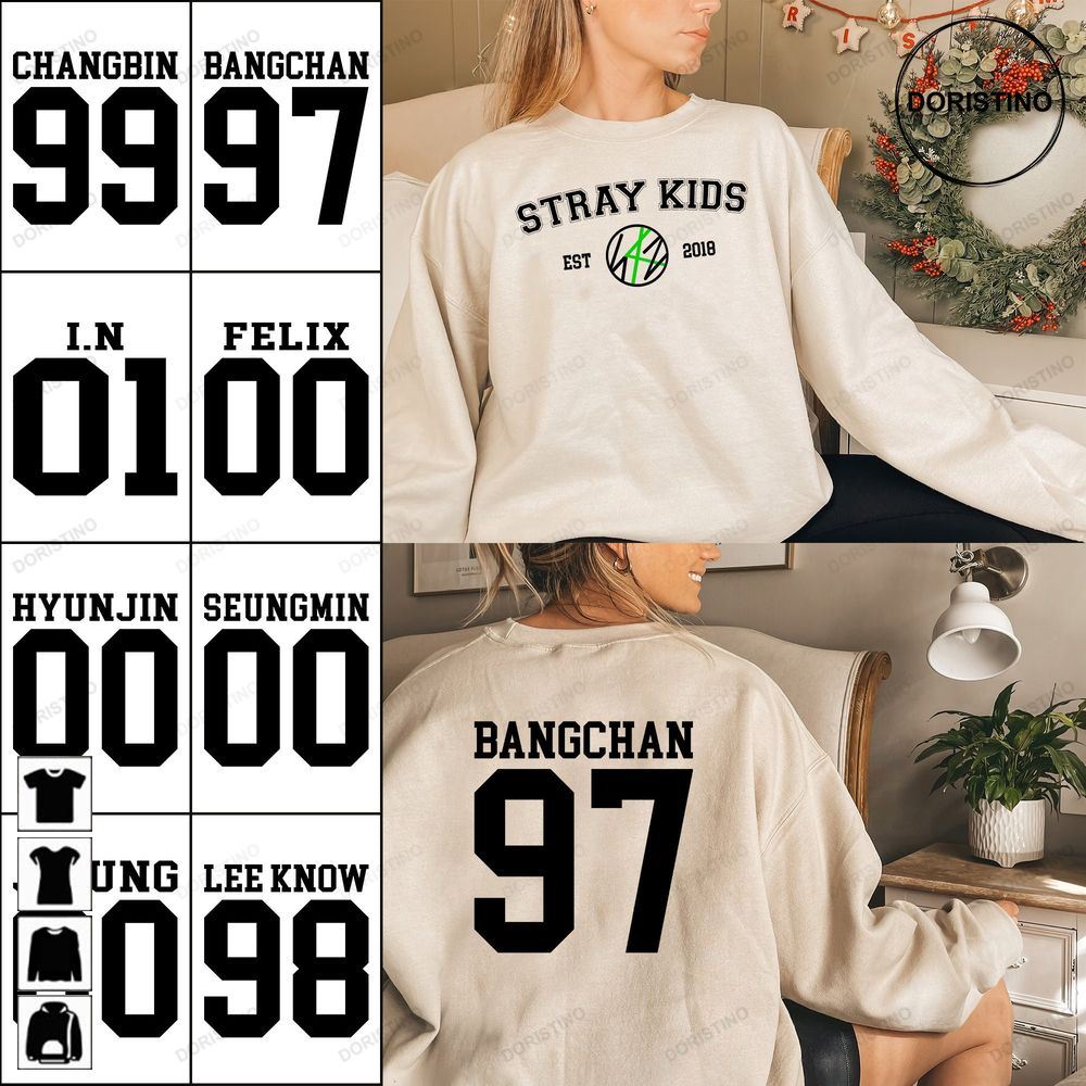 Stray Member Bang Chan Hyunjin Felix Changbin Han Seungmin In Lee Know Stray Two Sides Limited Edition T-shirts