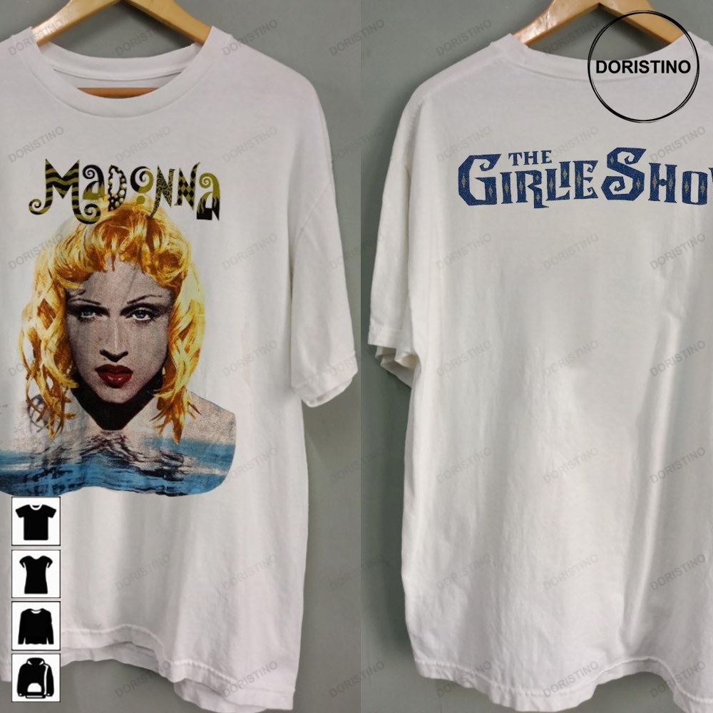 Vintage 1993 Madonna The Girlie Show Erotica Pop Tour Concert Madonna The Girlie Show Concert Promo Music Tour Tee Awesome Shirts
