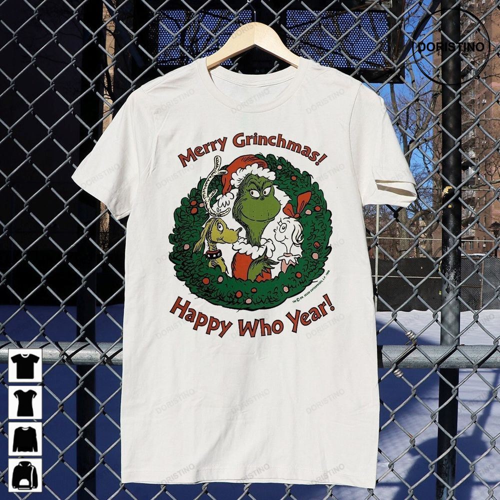 Vintage 1998 Dr Seuss The Grinch Merry Grinchmas Happy Who Year Grinch Christmas 90s Grinch Chirstmas Gifts Awesome Shirts