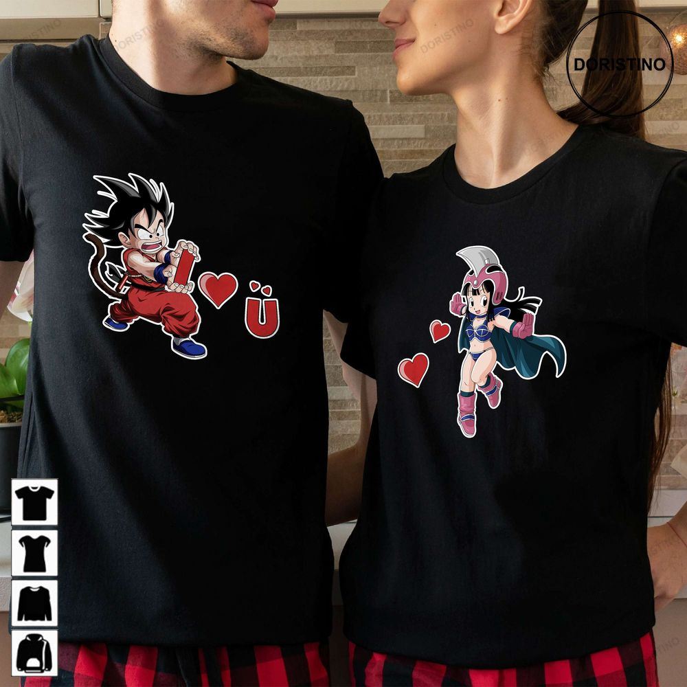 Valentine Day Goku And Chichi Couple Valentine Awesome Shirts