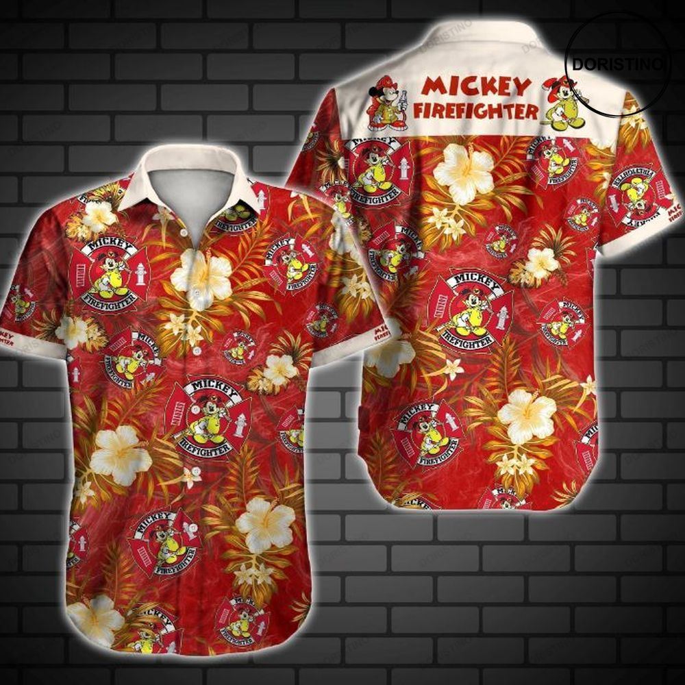 Mickey Mouse Firefighter Limited Edition Hawaiian Shirt