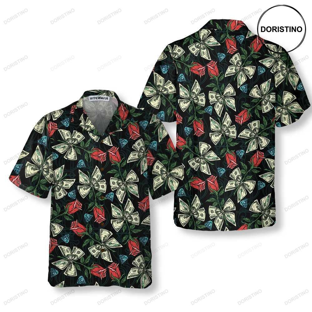 Money Colorful Vintage Seamless Pattern With Diamonds Dollar Funny Money Shi Limited Edition Hawaiian Shirt