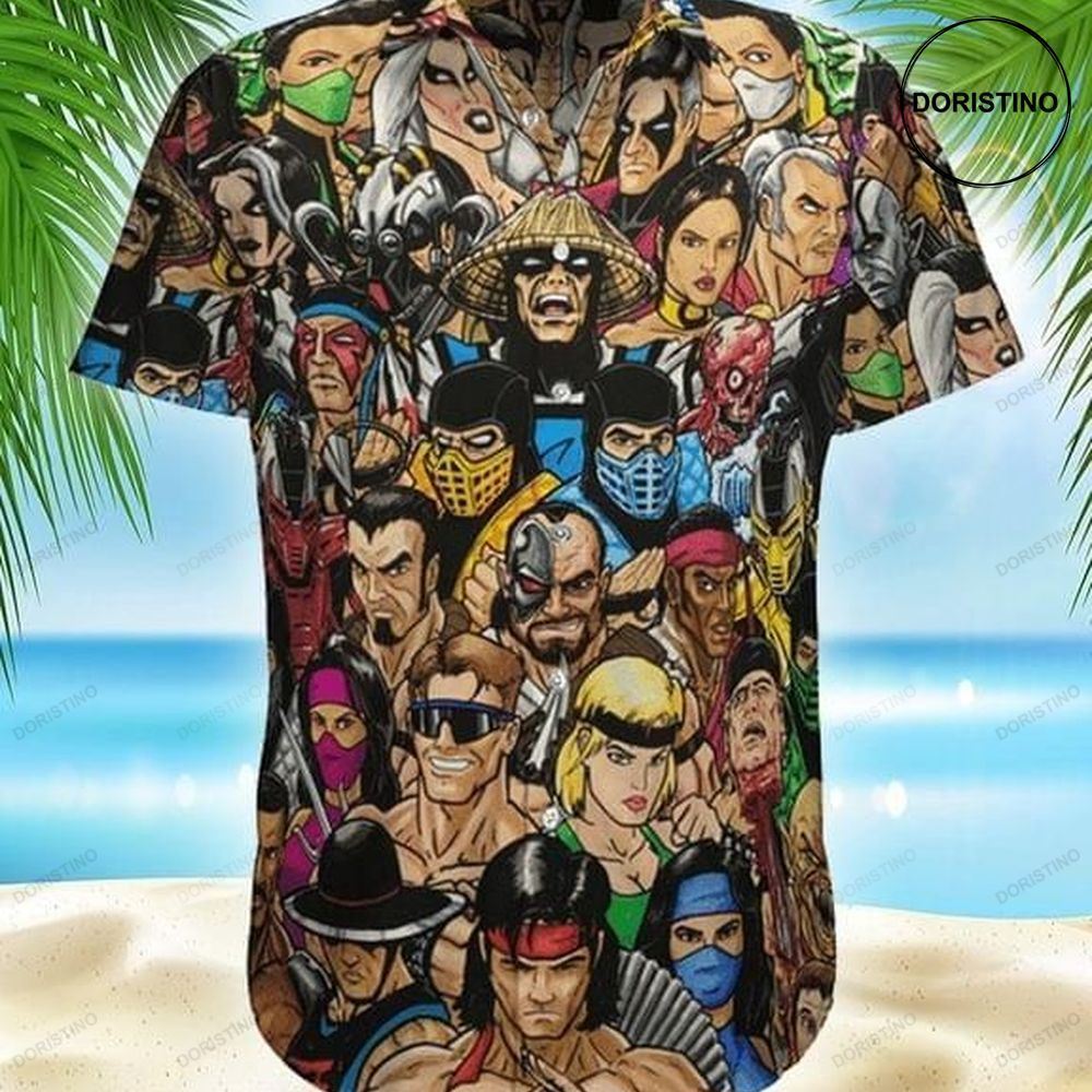 Mortal Kombat Game Print Hawaiian Shirt