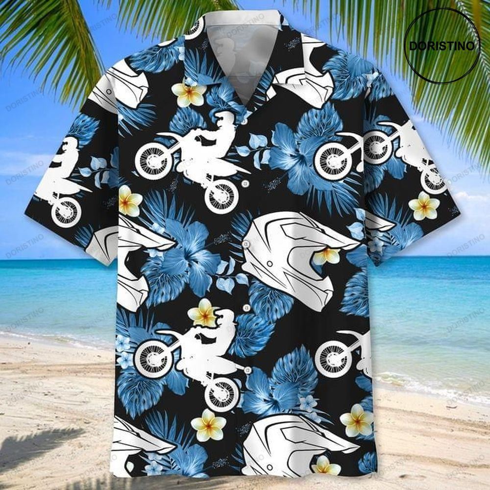 Motor Racing Tropical Print Awesome Hawaiian Shirt