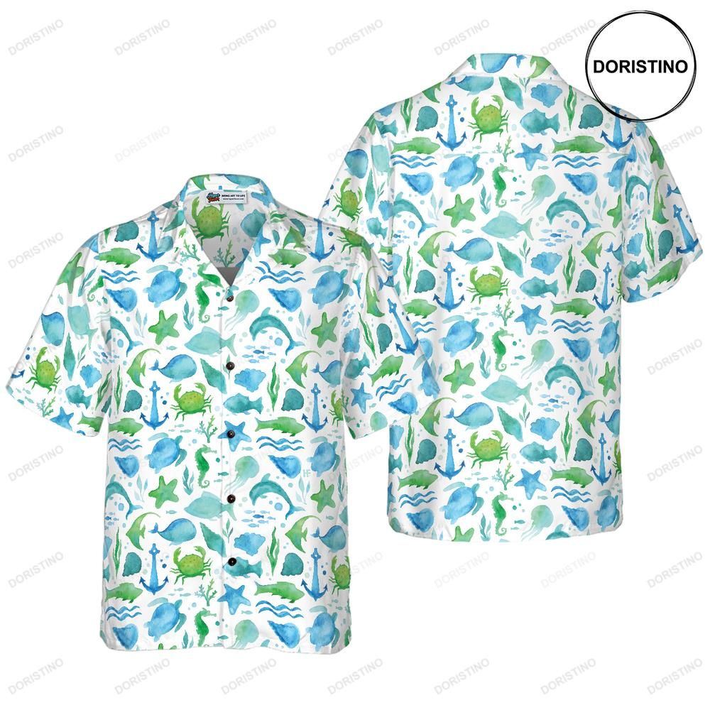 Ocean Fish Pattern V2 Hawaiian Shirt
