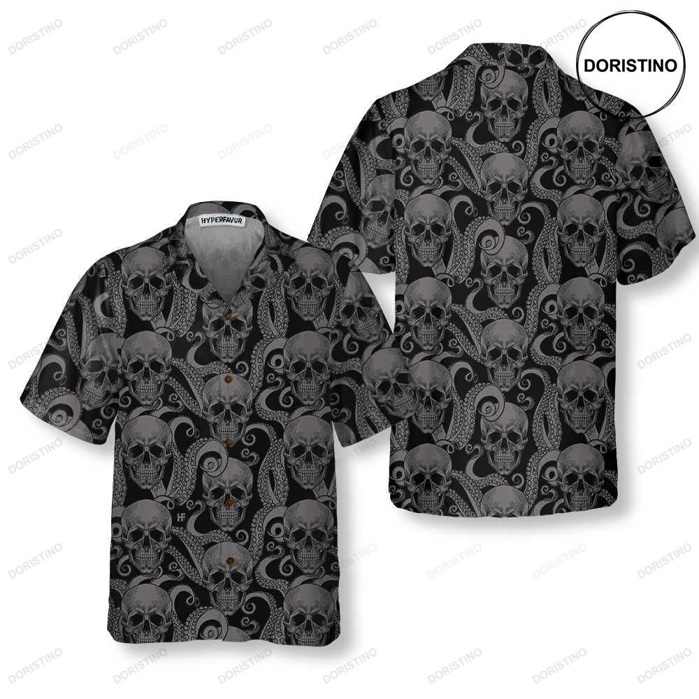 Octopus Tentacles And Skull Cool Octopus Skull Octopus For Men A Hawaiian Shirt