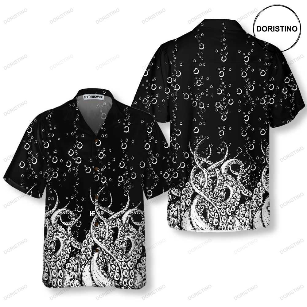 Octopus Tentacles With Ocean Bubbles Cool Octopus Best Octopus Print Gift Limited Edition Hawaiian Shirt