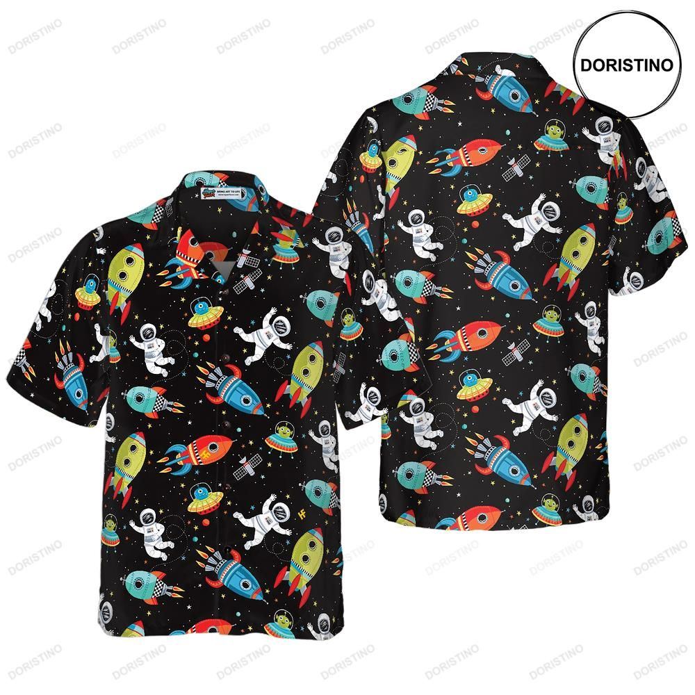 Outer Space Astronaut Cute Hawaiian Shirt