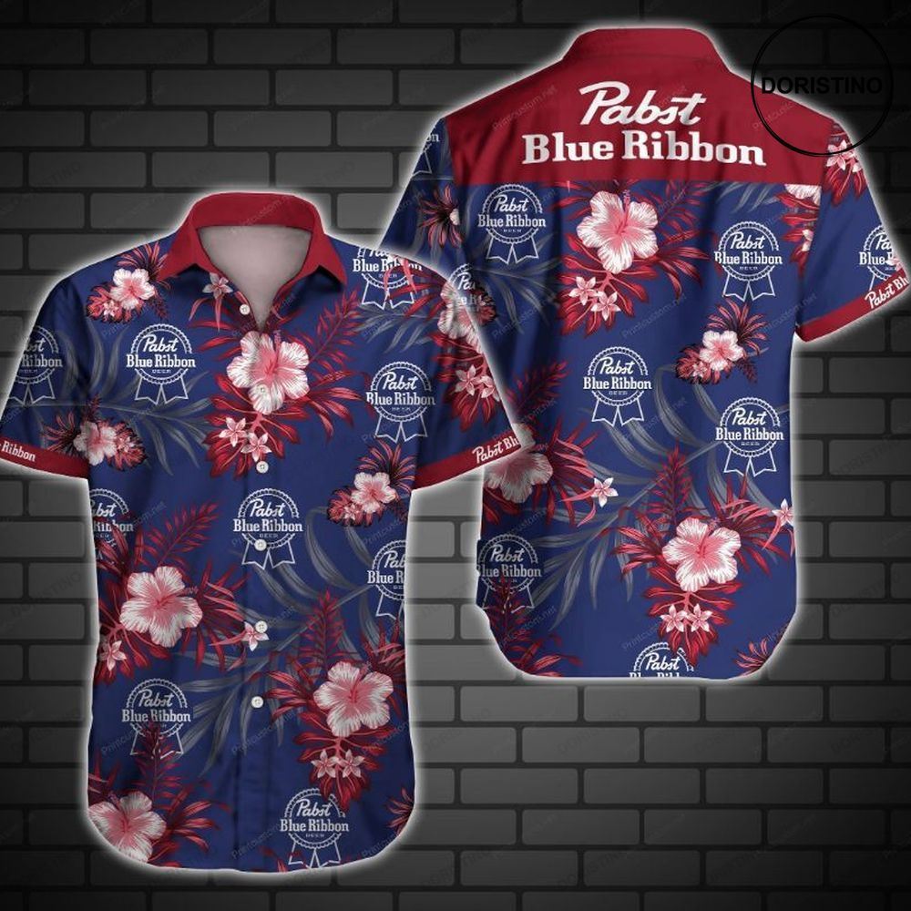 Pabst Blue Ribbon Ii Awesome Hawaiian Shirt