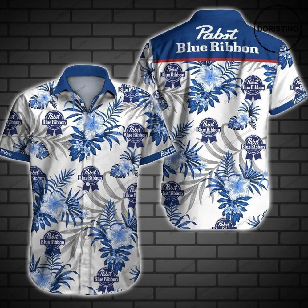 Pabst Blue Ribbon Awesome Hawaiian Shirt