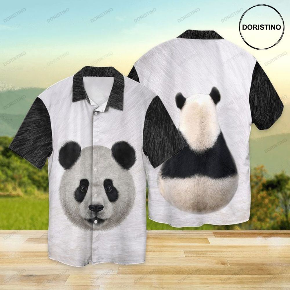 Panda Face Hawaiian Shirt