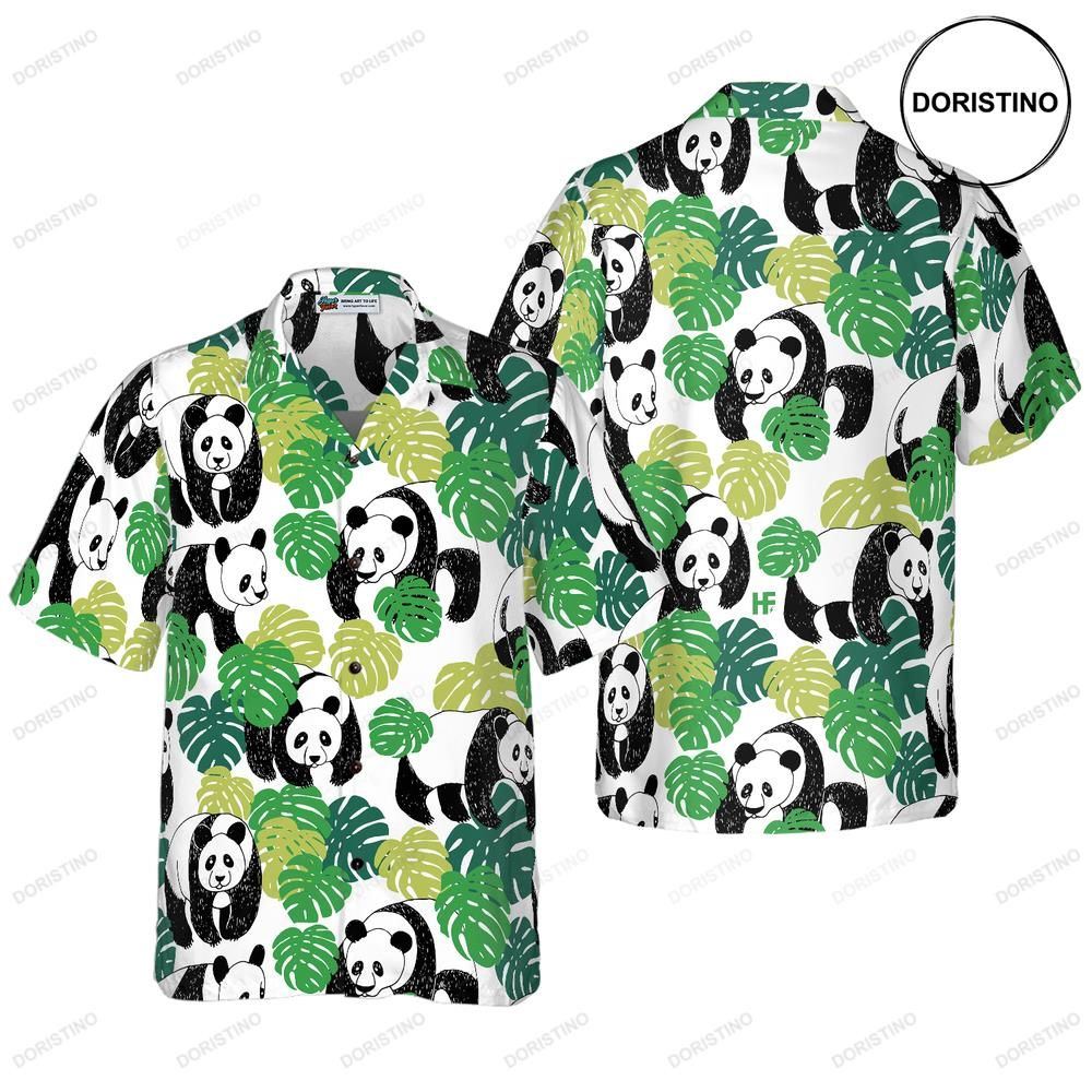 Panda Leaves Awesome Hawaiian Shirt