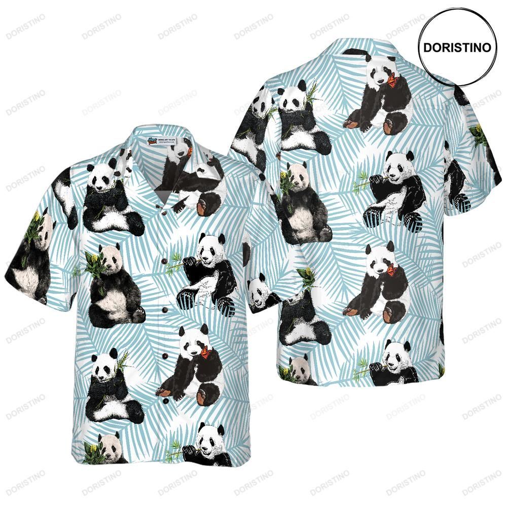 Panda On Palm Leaves Limited Edition Hawaiian Shirt