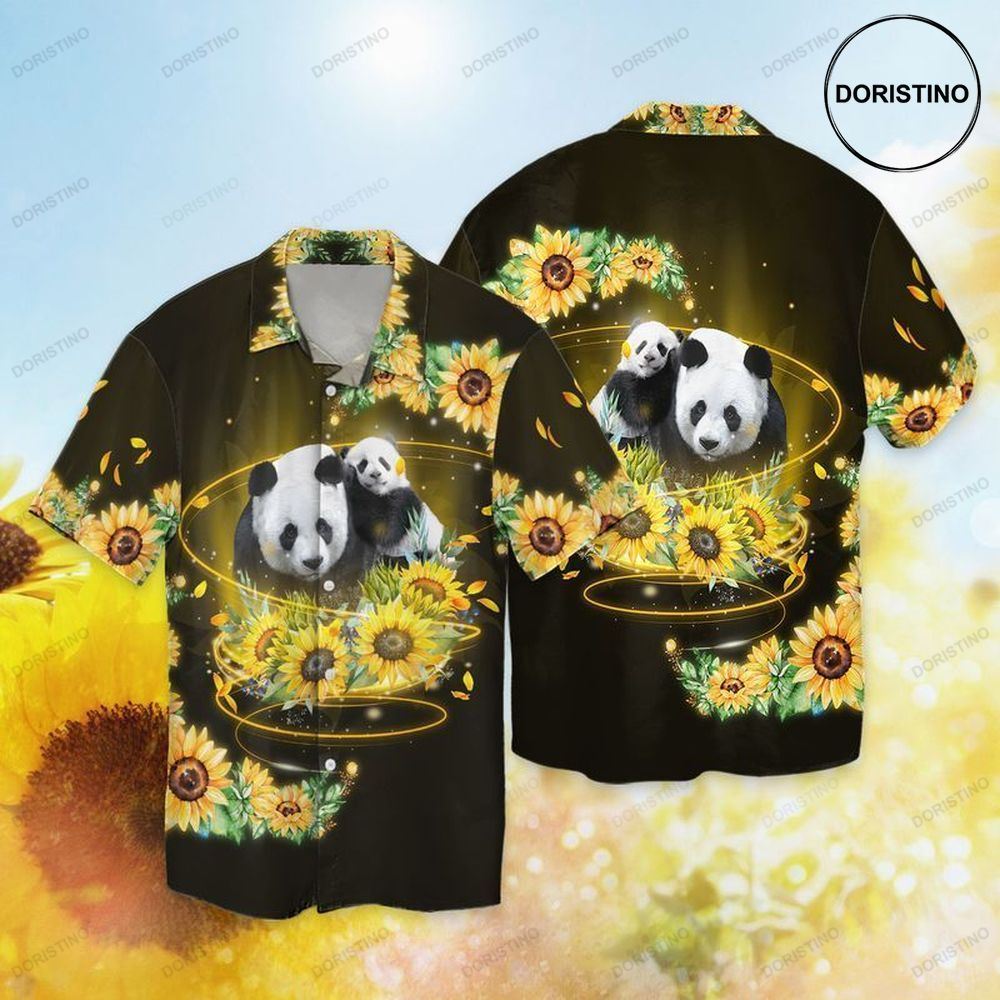 Panda With Sunflowers Limited Edition Hawaiian Shirt