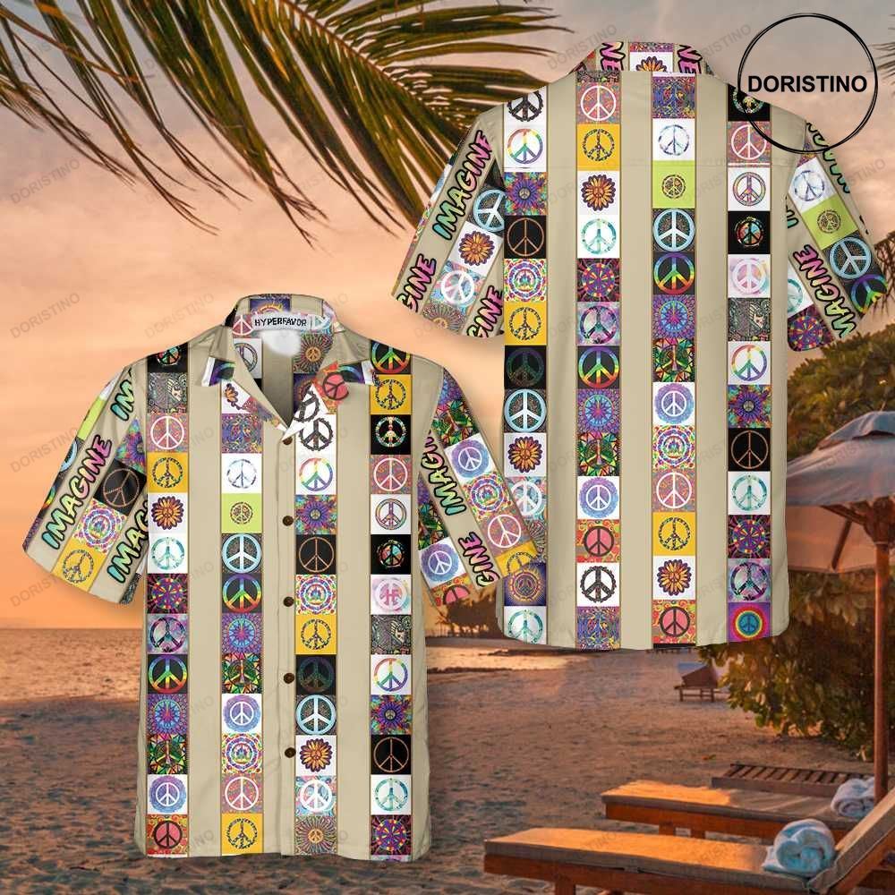 Peace Hippie Peace Sign Pattern Unique For Hippies Limited Edition Hawaiian Shirt