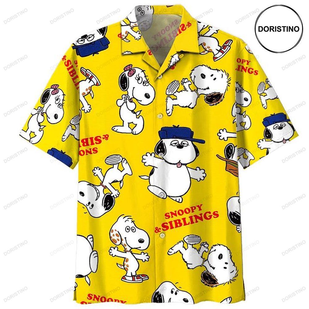 Peanuts Snoopy Siblings Print Limited Edition Hawaiian Shirt