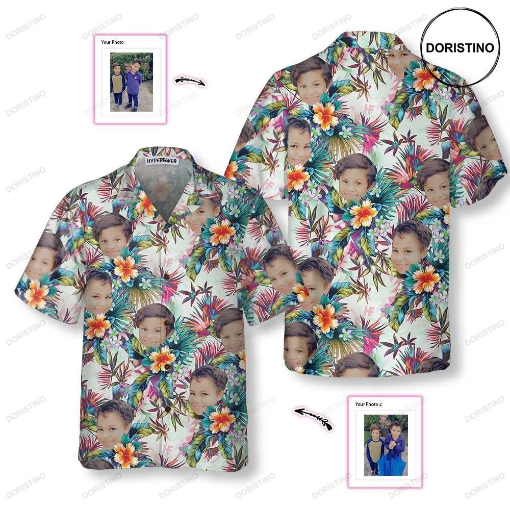 Personalized Custom Face With Tropical Flowers Limited Edition Hawaiian Shirt