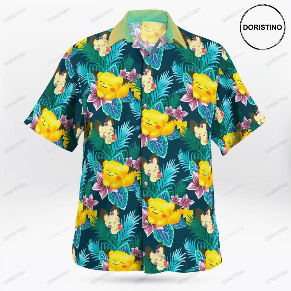 Pikachu On Summer Day Beach Pokemon Limited Edition Hawaiian Shirt