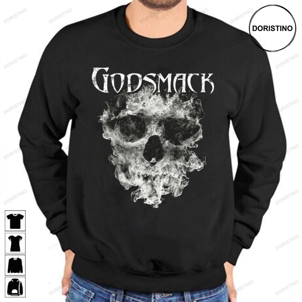 Godsmack Band Skull Black And White Fire Art Limited Edition T-shirts