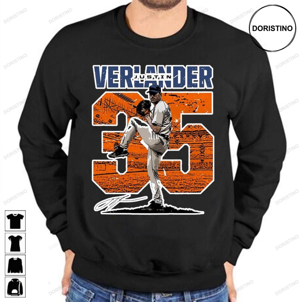 Graphic Of Justin Verlander Design For Fans Baseball Limited Edition T-shirts