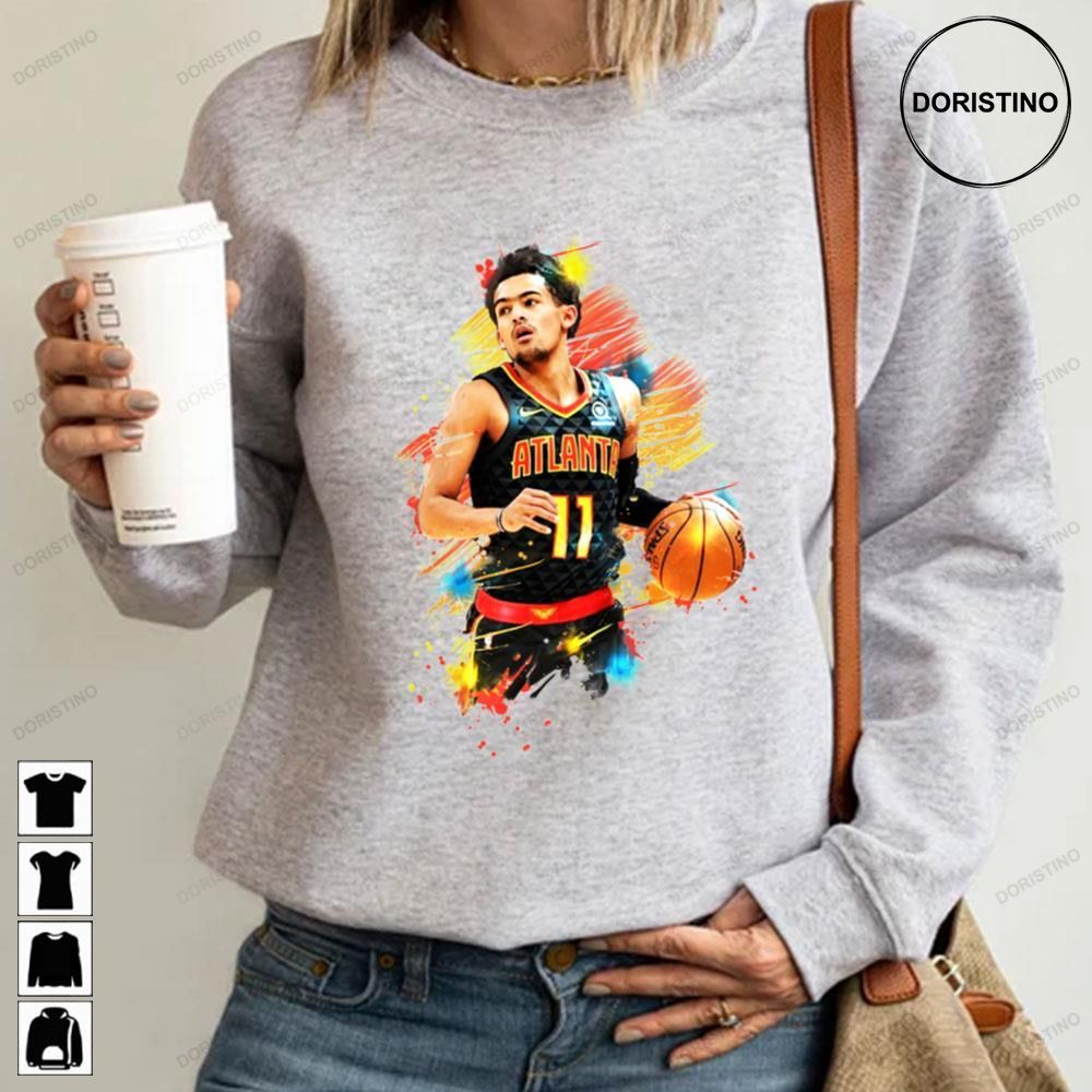 Graphic Of Trae Young Atl Vintage Retro Art Basketball Limited Edition T-shirts