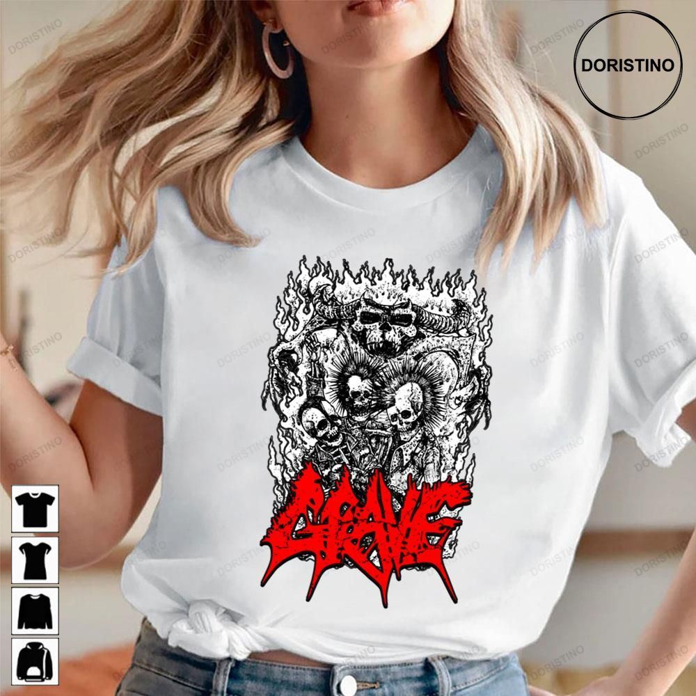 Grave Band Black And Red Art Limited Edition T-shirts