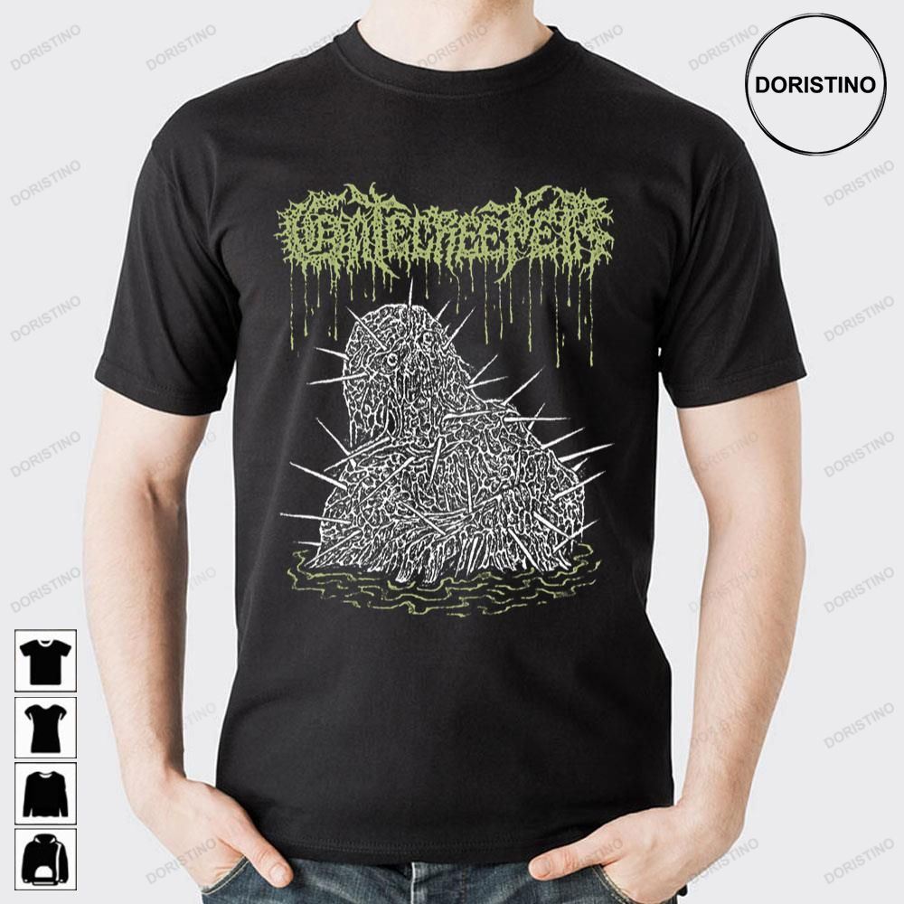 White And Green Logo Gatecreeper Death Metal Limited Edition T-shirts