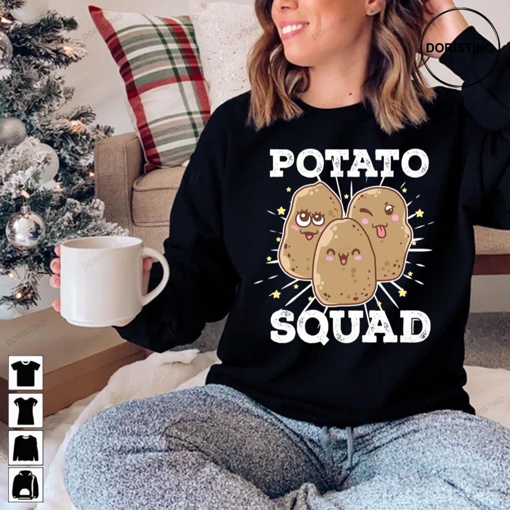 Cute Potato Squad Kawaii Sweet Vegan Food Vegetables Awesome Shirts