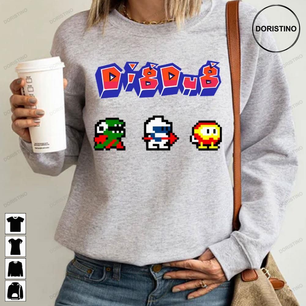 Dig Dug Video Game 8 Bit Limited Edition T-shirts