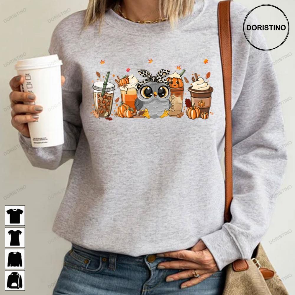 Fall Coffee Pumpkin Spice Latte Autumn Owl Trending Style