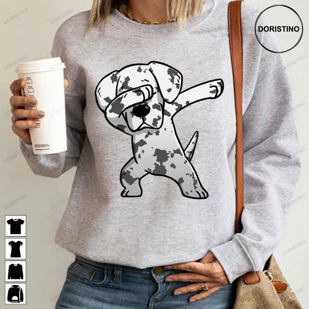 Funny White Great Dane Dabbing Awesome Shirts