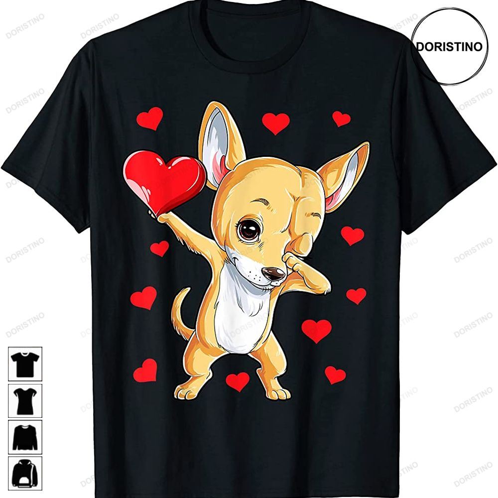 Dabbing Chihuahua Valentines Day Women Dance Dog Trending Style