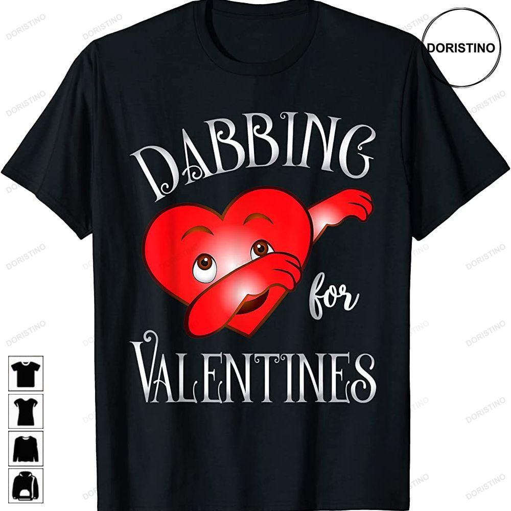 Dabbing For Valentines Day Cute Funny Heart Love Trending Style