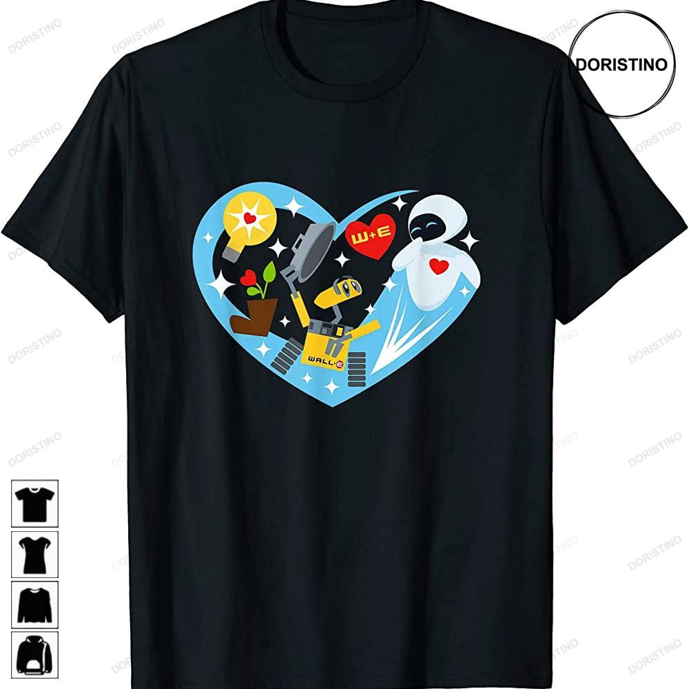 Disney And Pixars Wall-e And Eve Heart Valentines Day Awesome Shirts