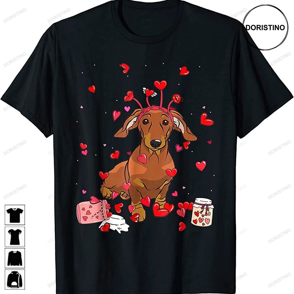 Dog Valentine Gifts Cute Dachshund Valentines Day Awesome Shirts