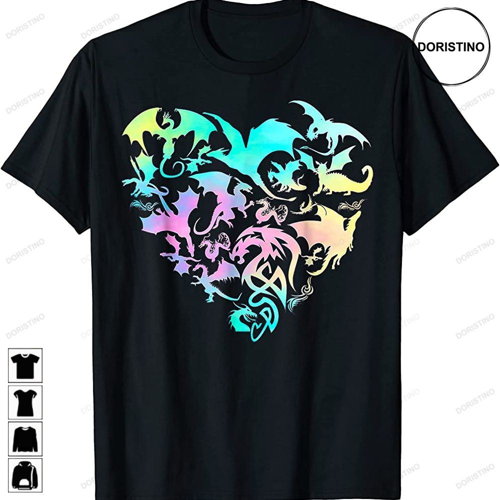 Dragon Heart Just A Girl Who Loves Dragons Valentine Girls Limited Edition T-shirts