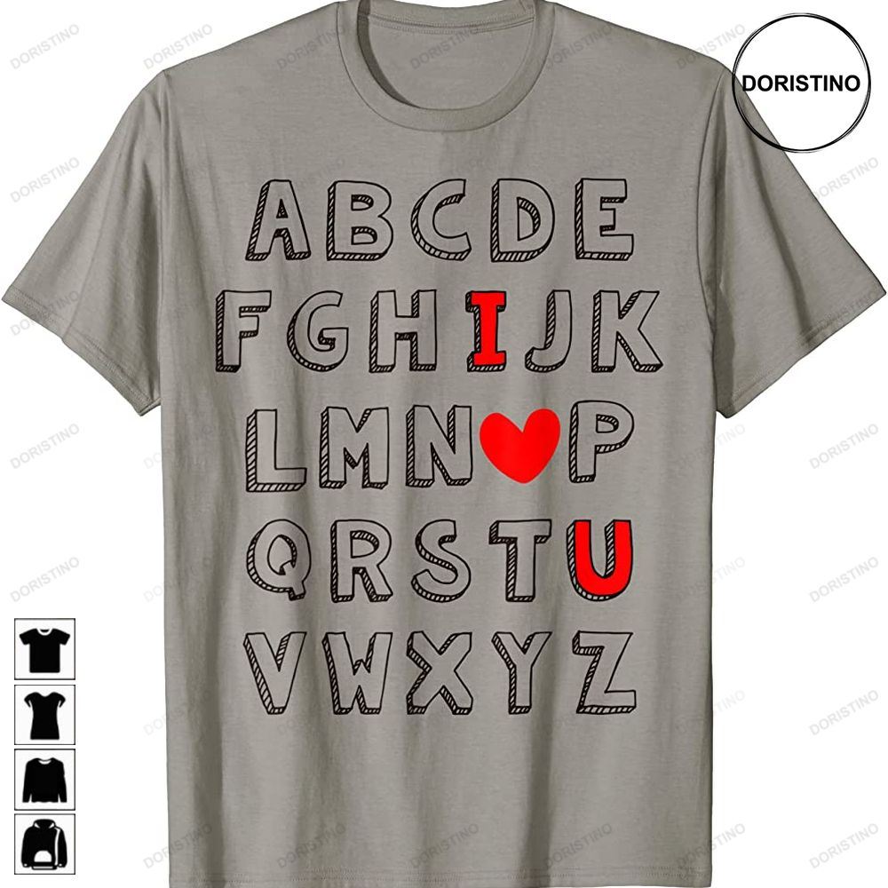 English Teacher Valentines Day Abc Alphabet I Love You Heart Awesome Shirts