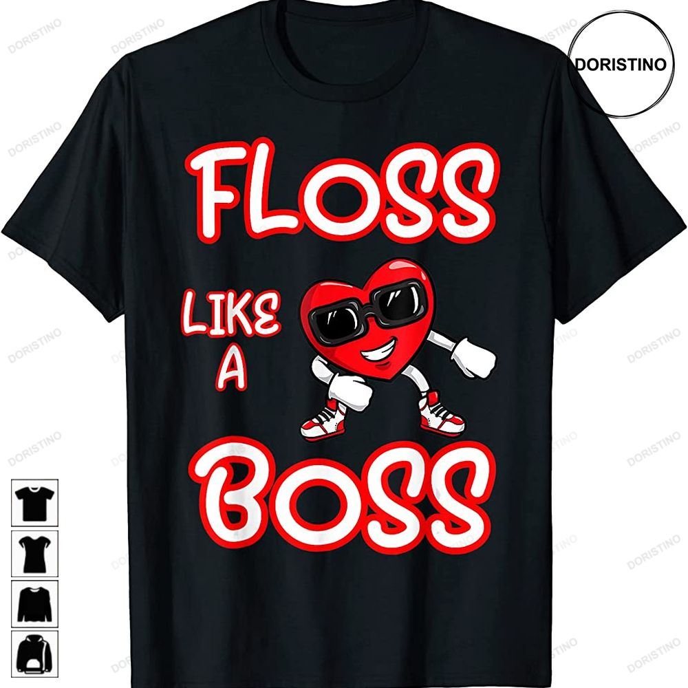 Floss Like A Boss Valentines Day Flossing Heart Limited Edition T-shirts