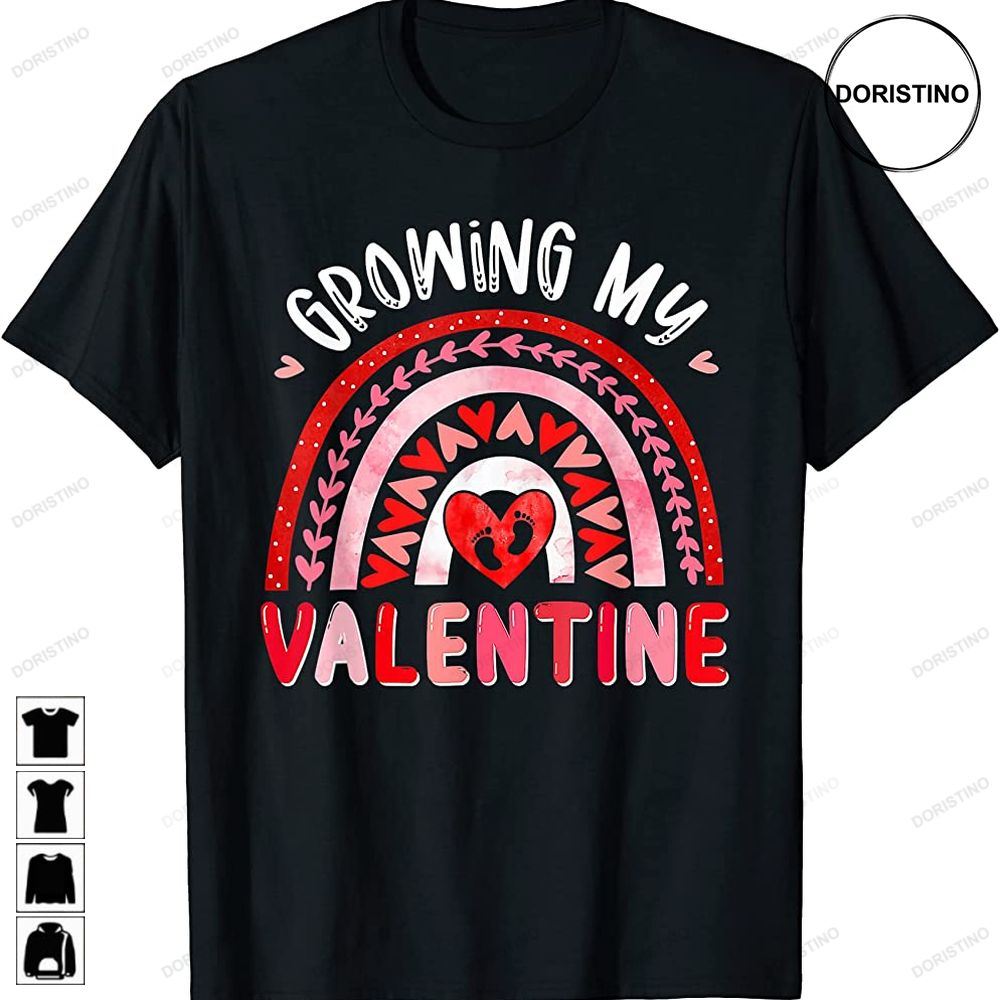 Funny Boho Rainbow Growing My Valentines Day Awesome Shirts