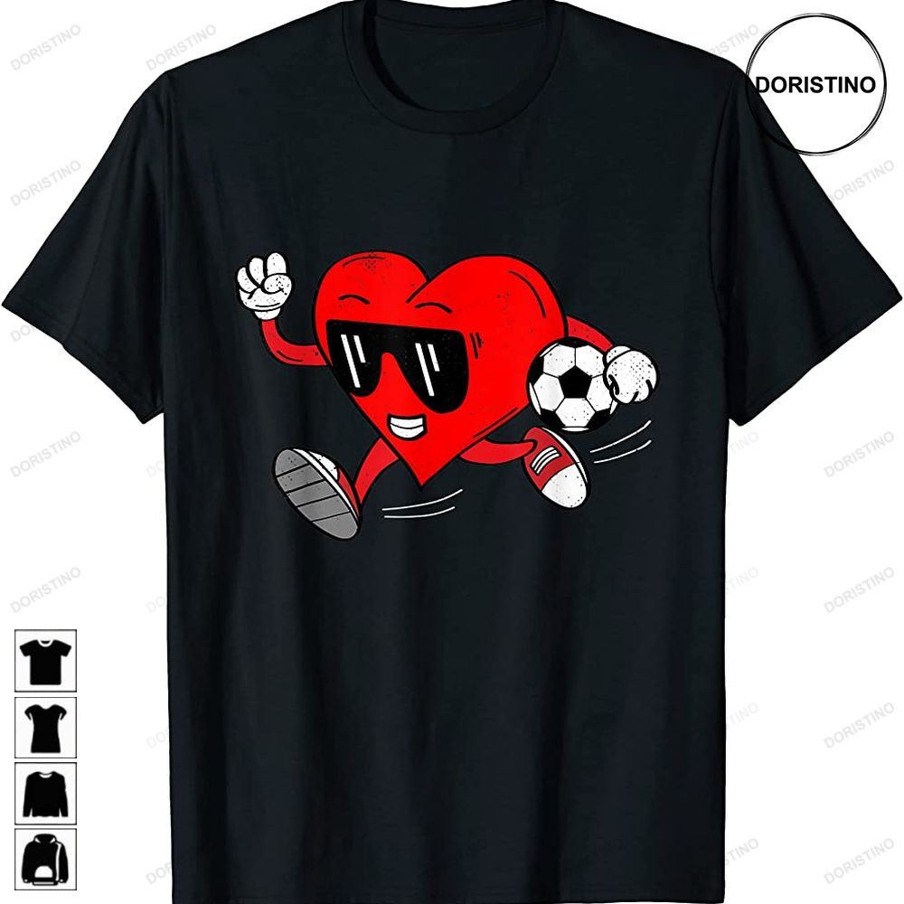 Funny Heart Soccer Football Valentines Day Love Sports Boys Limited Edition T-shirts