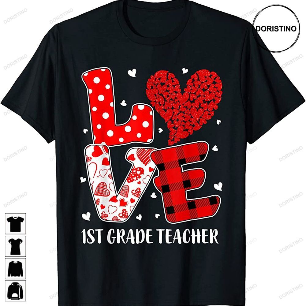 Funny Love 1st Grade Teacher Students Heart Valentines Day Trending Style