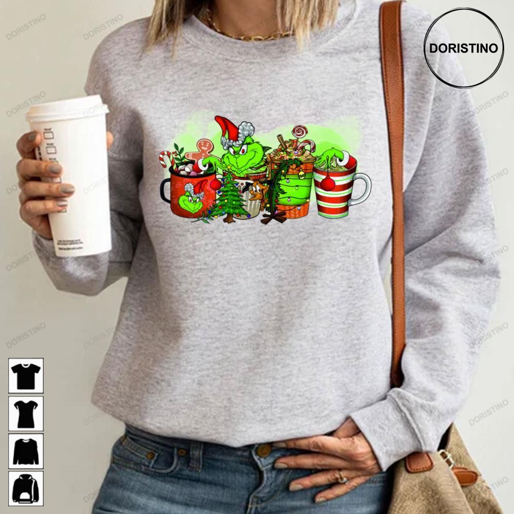 Max And Grinch Coffee Drink Christmas Awesome Shirts