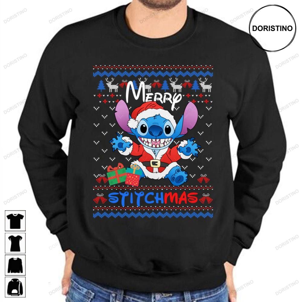 Merry Cute Stitchmas Ugly Christmas Art Limited Edition T-shirts