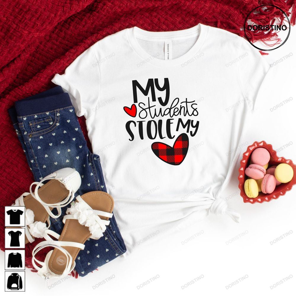 Teacher Buffalo Plaid Valentines Day Limited Edition T-shirts