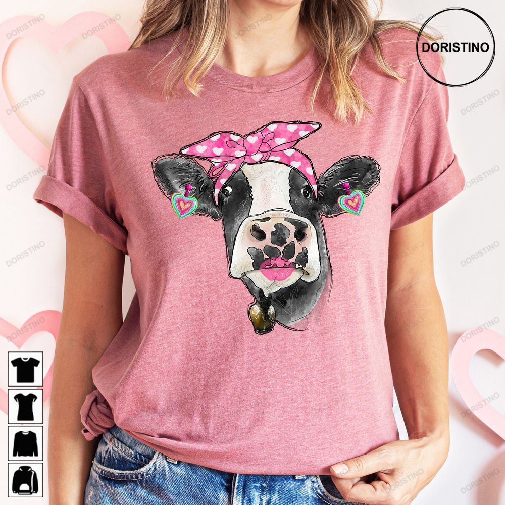 Valentines Day Cow Valentines Day Awesome Shirts